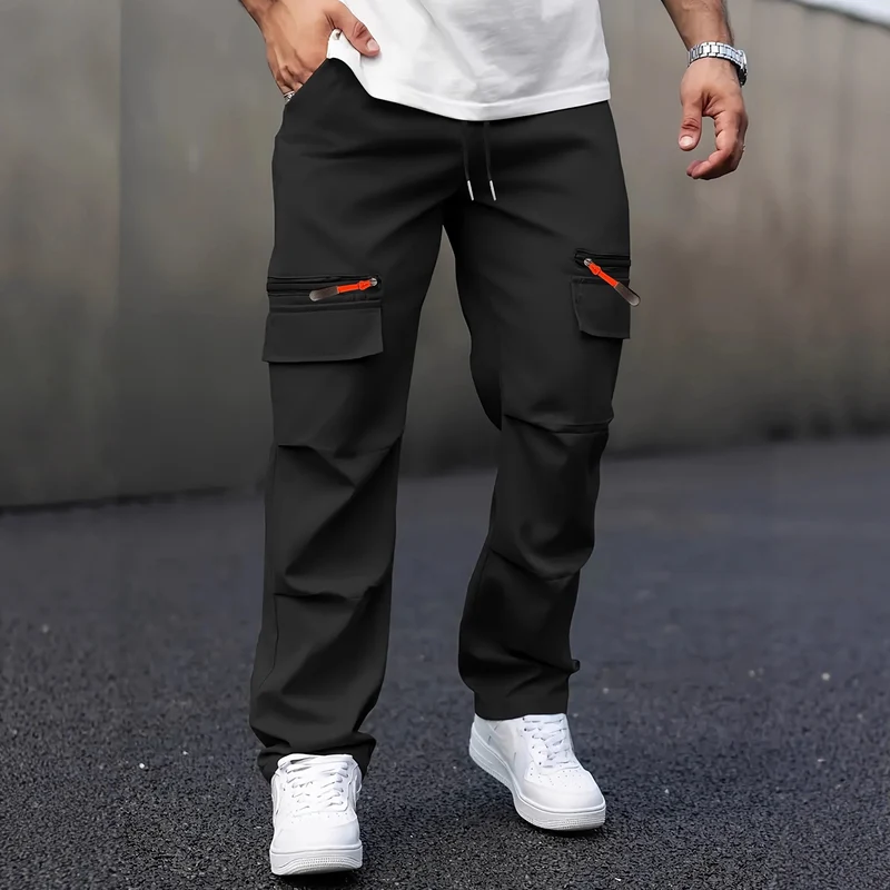 Herren Cargo-Jogginghose mit Multifunktionstaschen, Tunnelzug & Reißverschlüssen Drune