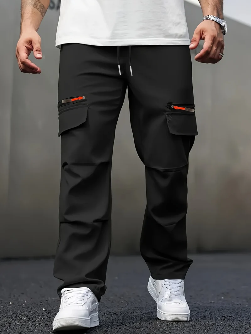 Herren Cargo-Jogginghose mit Multifunktionstaschen, Tunnelzug & Reißverschlüssen Drune