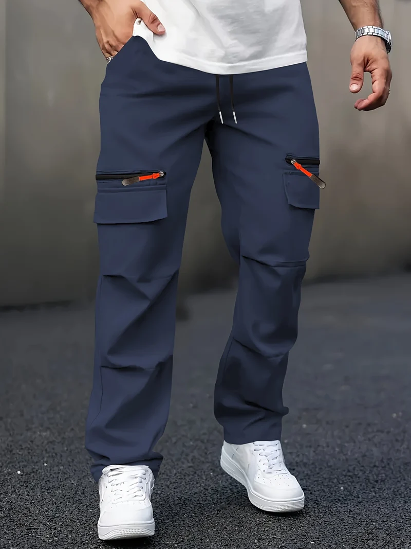 Herren Cargo-Jogginghose mit Multifunktionstaschen, Tunnelzug & Reißverschlüssen Drune