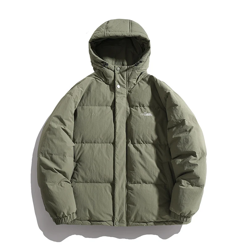 Unisex Wattierte Kapuzensteppjacke im Boxy Schnitt mit Thermofüllung und winddichter Hülle Drune