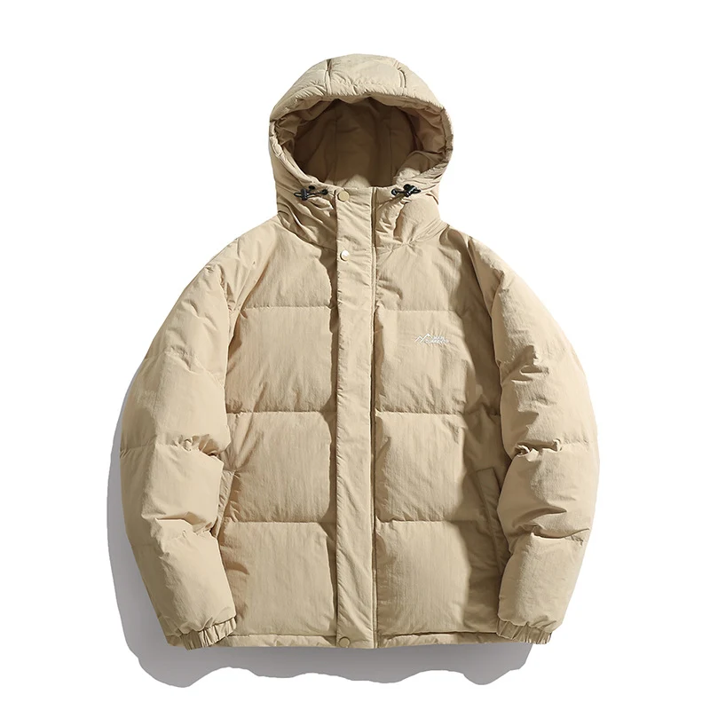 Unisex Wattierte Kapuzensteppjacke im Boxy Schnitt mit Thermofüllung und winddichter Hülle Drune