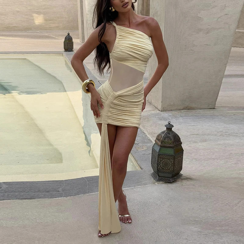 Damen Wickelkleid mit asymmetrischem Design und raffinierten Drapierungen Drune