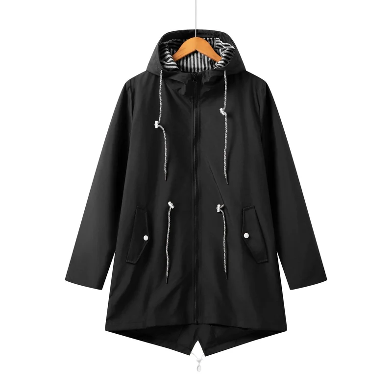Beatrice | Practical Hooded Waterproof Trench Coat