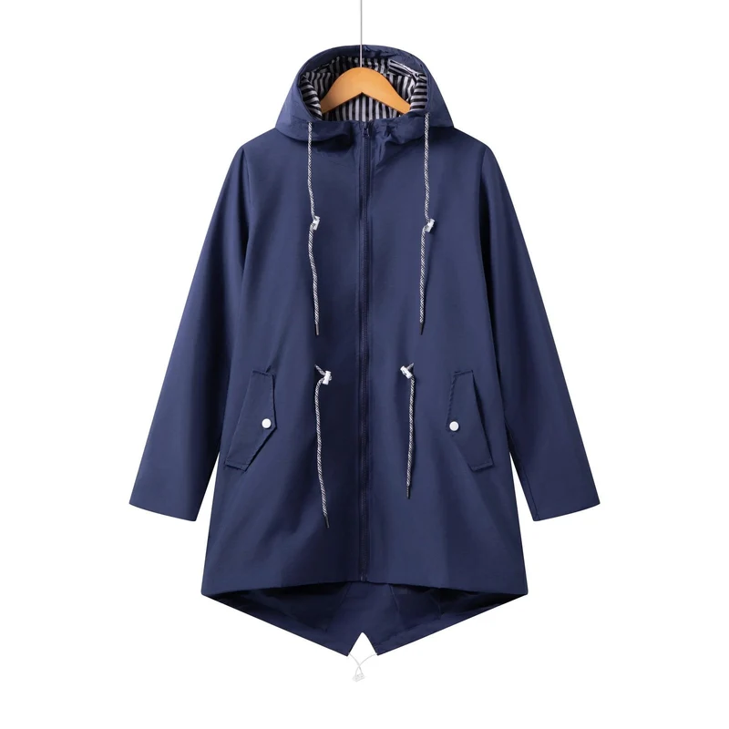 Beatrice | Practical Hooded Waterproof Trench Coat