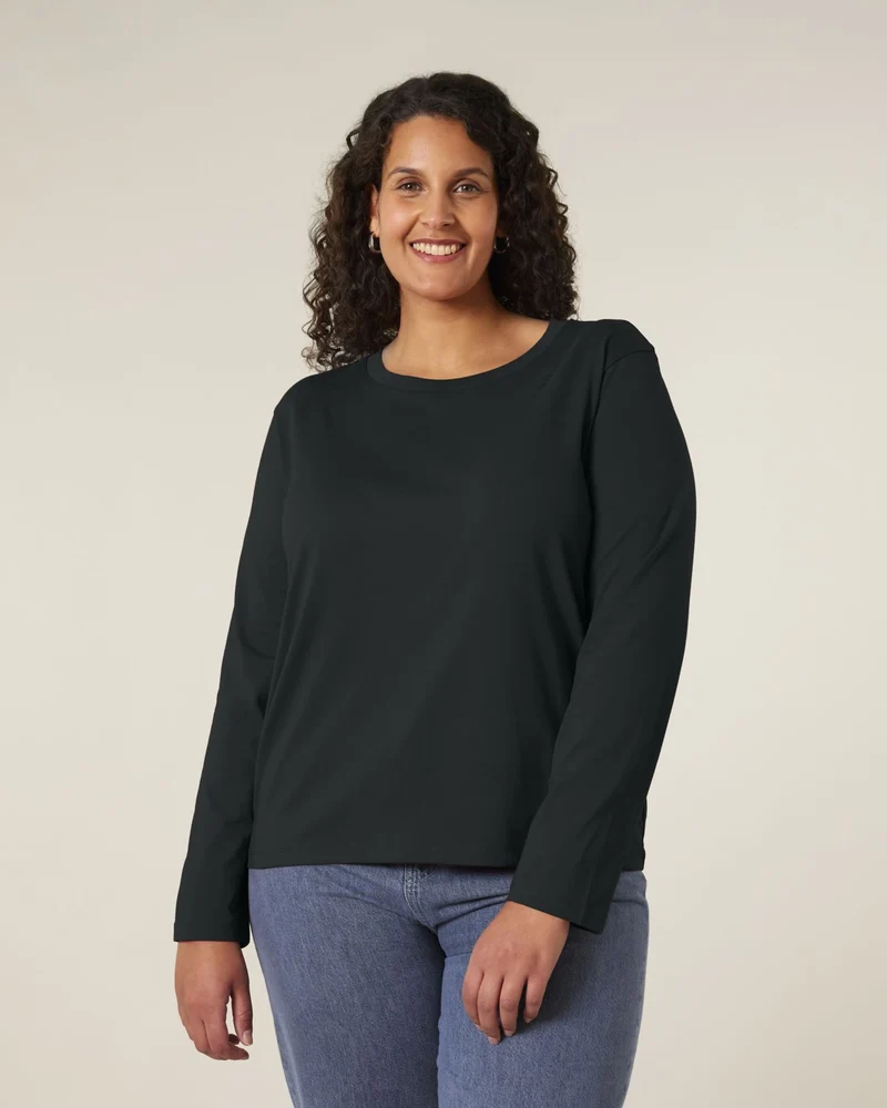 T-Shirt langarm Bio-Baumwolle Stanley/Stella Muser zum Personalisieren