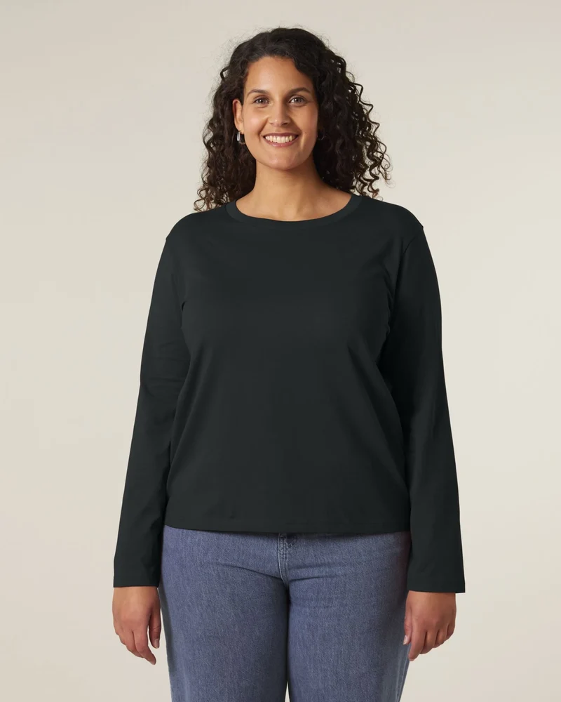 T-Shirt langarm Bio-Baumwolle Stanley/Stella Muser zum Personalisieren