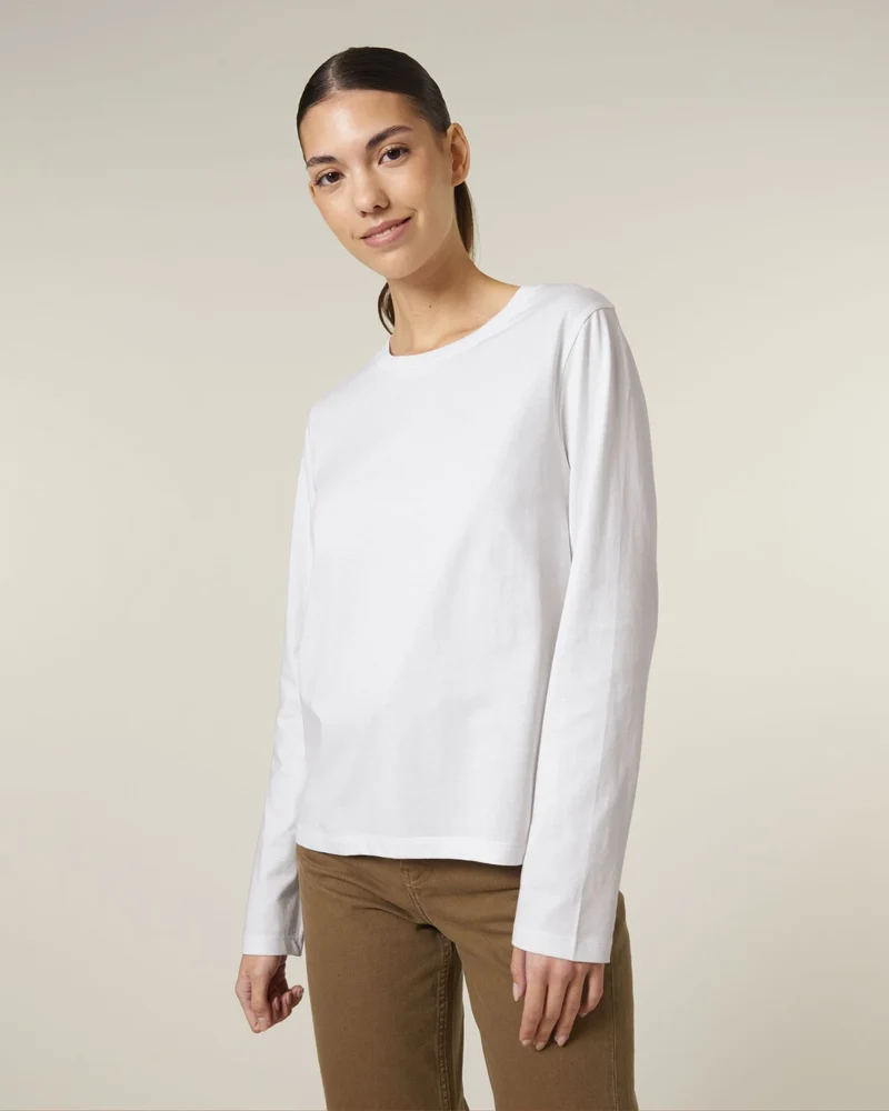T-Shirt langarm Bio-Baumwolle Stanley/Stella Muser zum Personalisieren