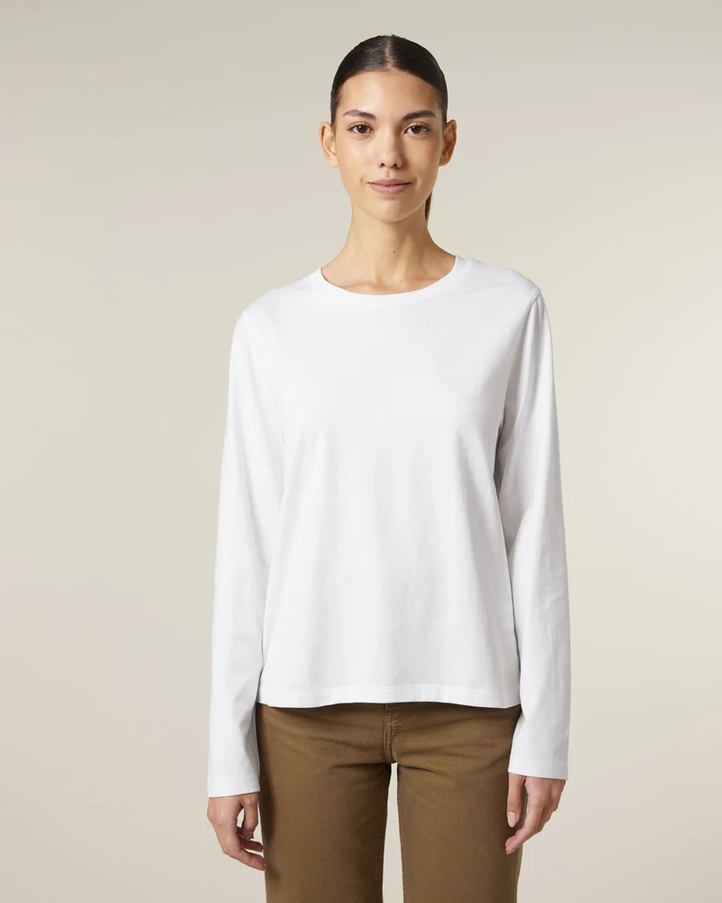 T-Shirt langarm Bio-Baumwolle Stanley/Stella Muser zum Personalisieren