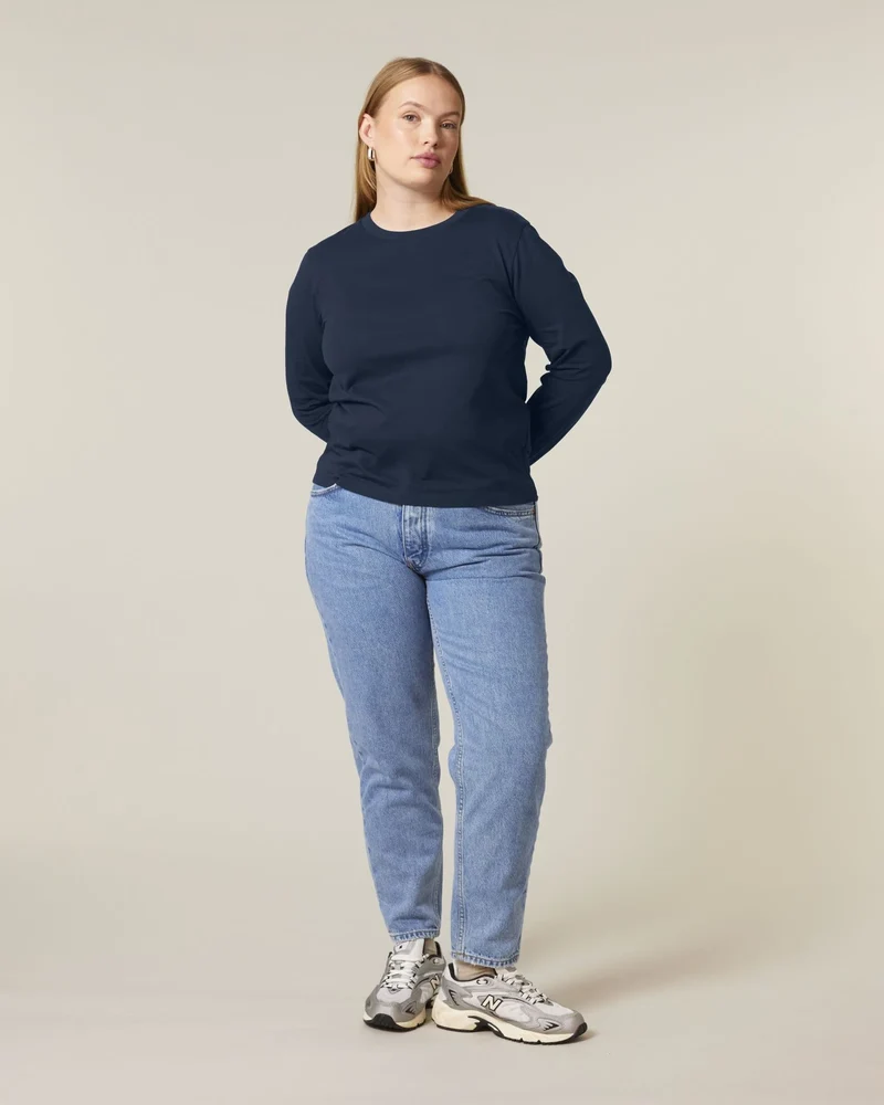 T-Shirt langarm Bio-Baumwolle Stanley/Stella Muser zum Personalisieren