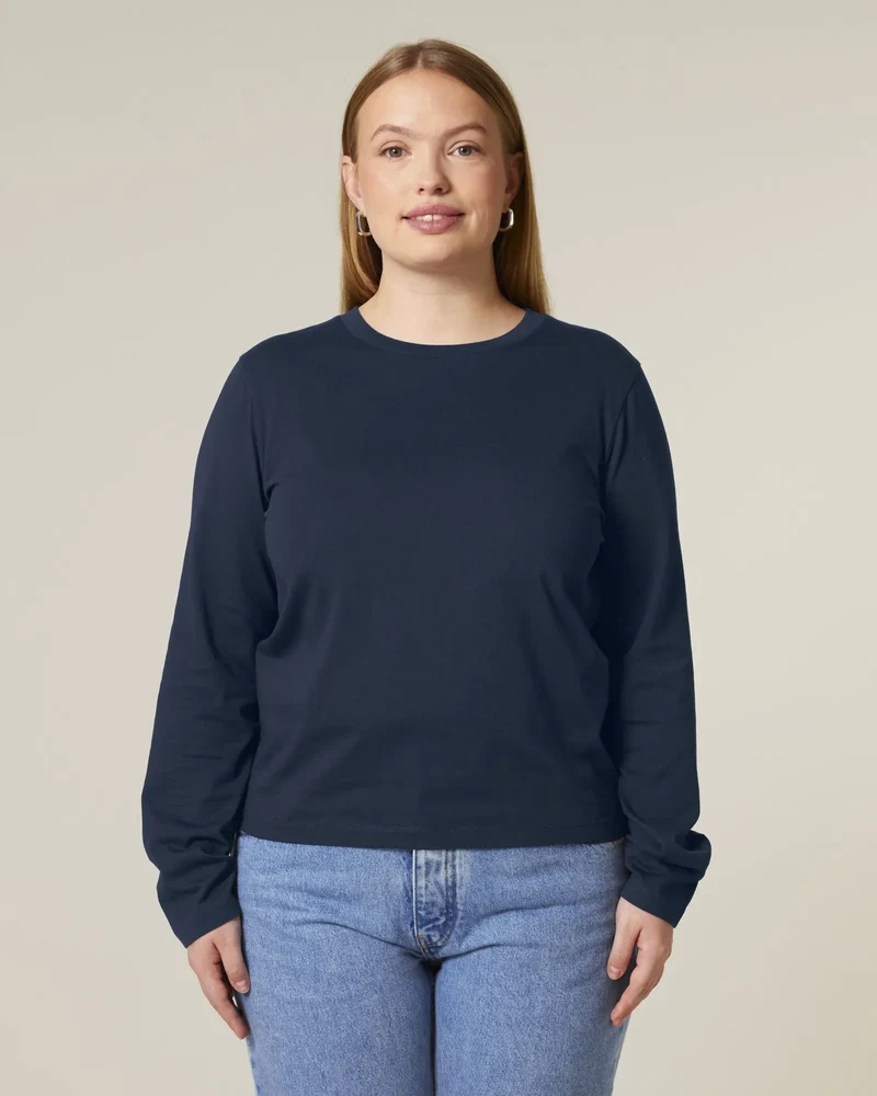 T-Shirt langarm Bio-Baumwolle Stanley/Stella Muser zum Personalisieren