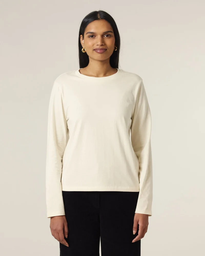 T-Shirt langarm Bio-Baumwolle Stanley/Stella Muser zum Personalisieren