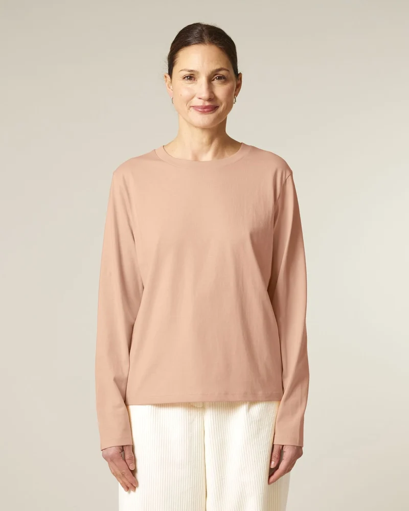 T-Shirt langarm Bio-Baumwolle Stanley/Stella Muser zum Personalisieren