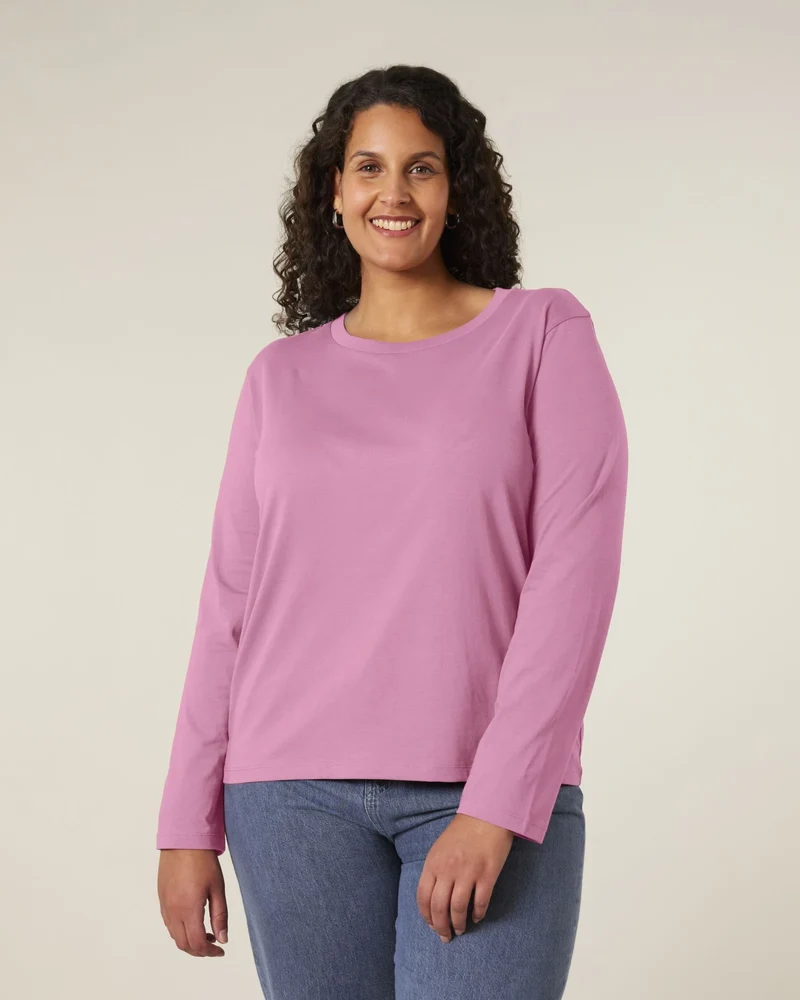 T-Shirt langarm Bio-Baumwolle Stanley/Stella Muser zum Personalisieren