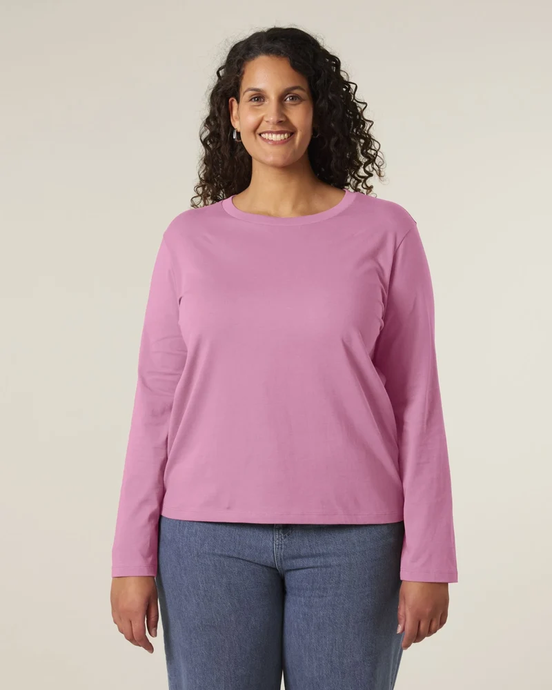 T-Shirt langarm Bio-Baumwolle Stanley/Stella Muser zum Personalisieren