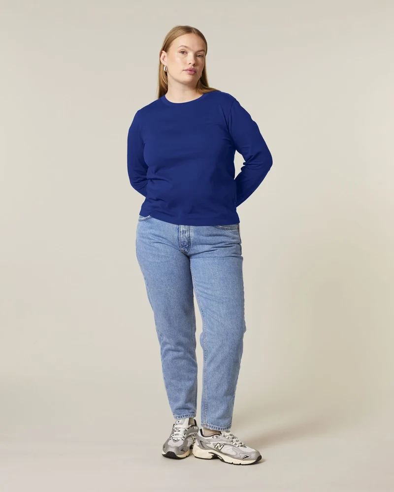 T-Shirt langarm Bio-Baumwolle Stanley/Stella Muser zum Personalisieren