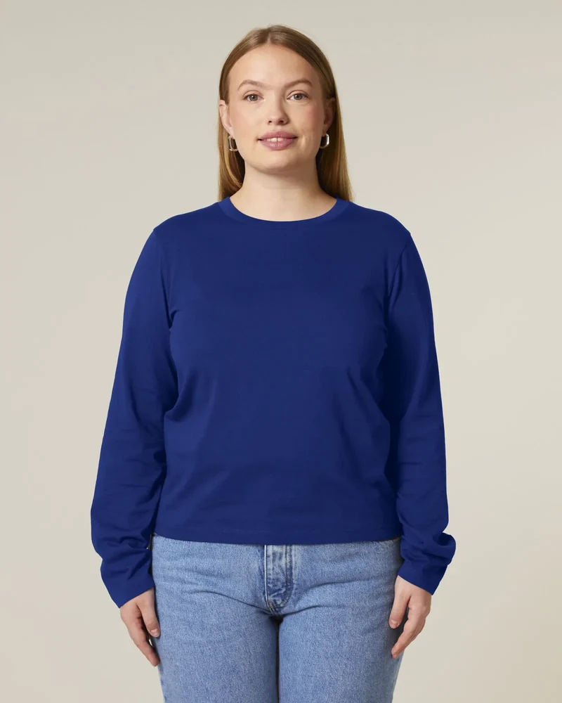 T-Shirt langarm Bio-Baumwolle Stanley/Stella Muser zum Personalisieren