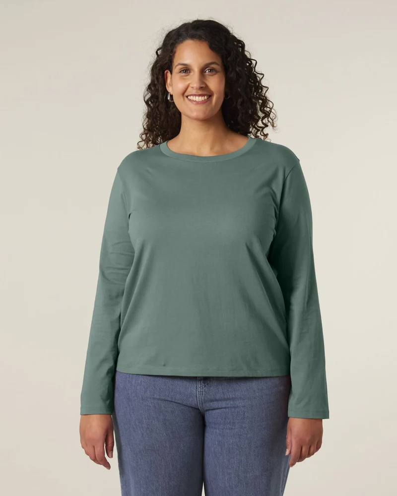 T-Shirt langarm Bio-Baumwolle Stanley/Stella Muser zum Personalisieren