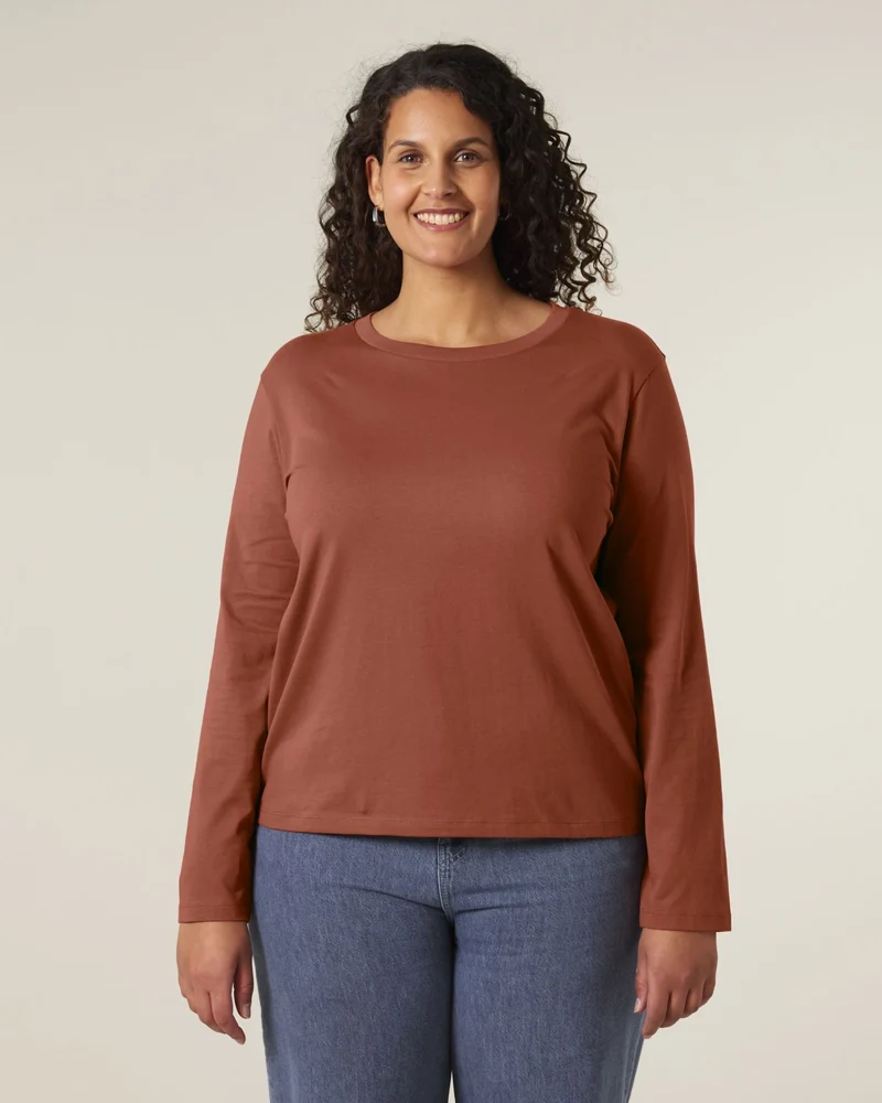 T-Shirt langarm Bio-Baumwolle Stanley/Stella Muser zum Personalisieren