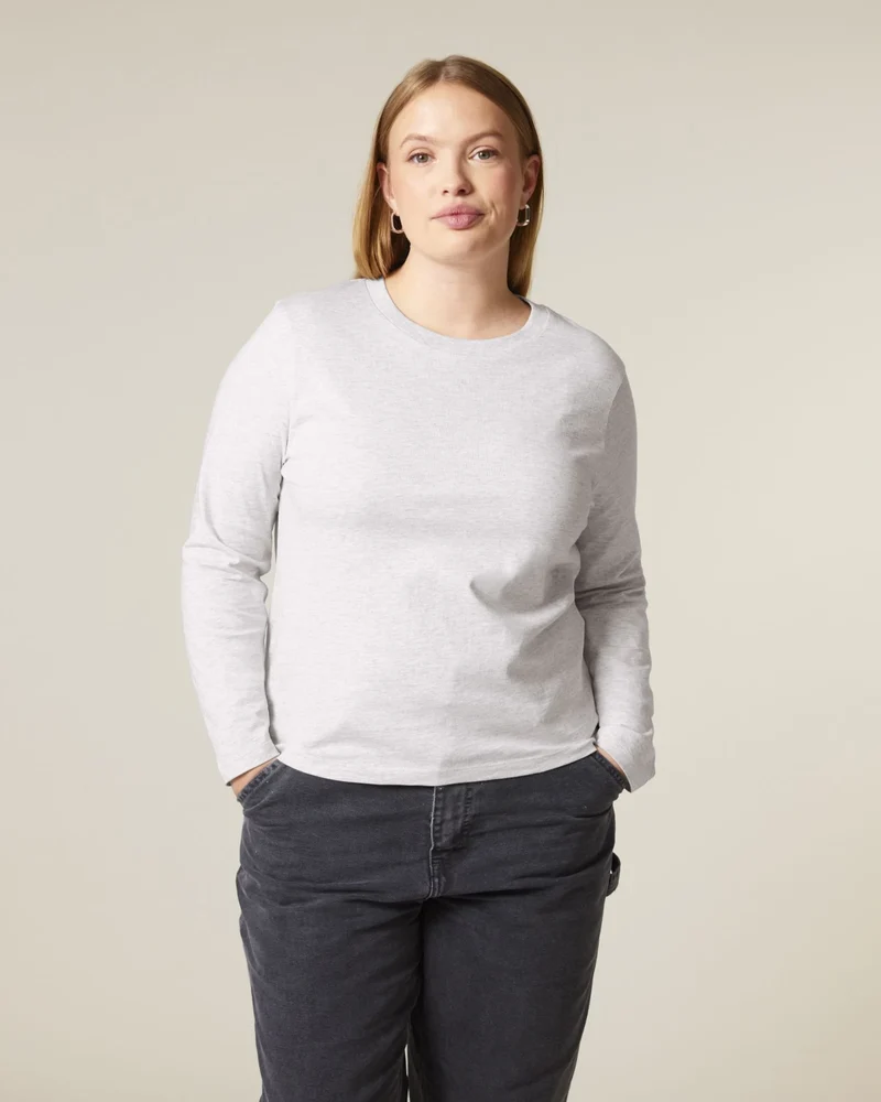 T-Shirt langarm Bio-Baumwolle Stanley/Stella Muser zum Personalisieren