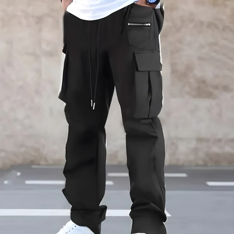 Herren Cargo-Jogginghose mit Multifachtaschen und Kordelzugbund Drune