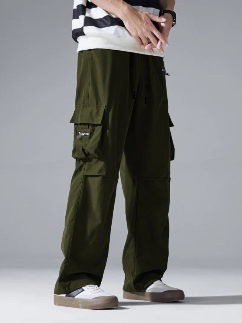 Herren Cargo-Jogginghose mit Multifachtaschen und Kordelzugbund Drune