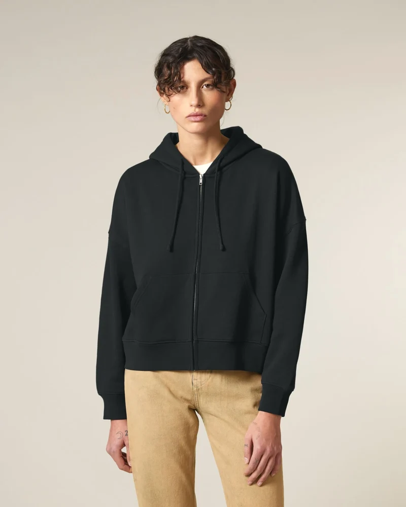 Sweatshirt zippbar Bio-Baumwolle Stanley/Stella Ida zum Personalisieren
