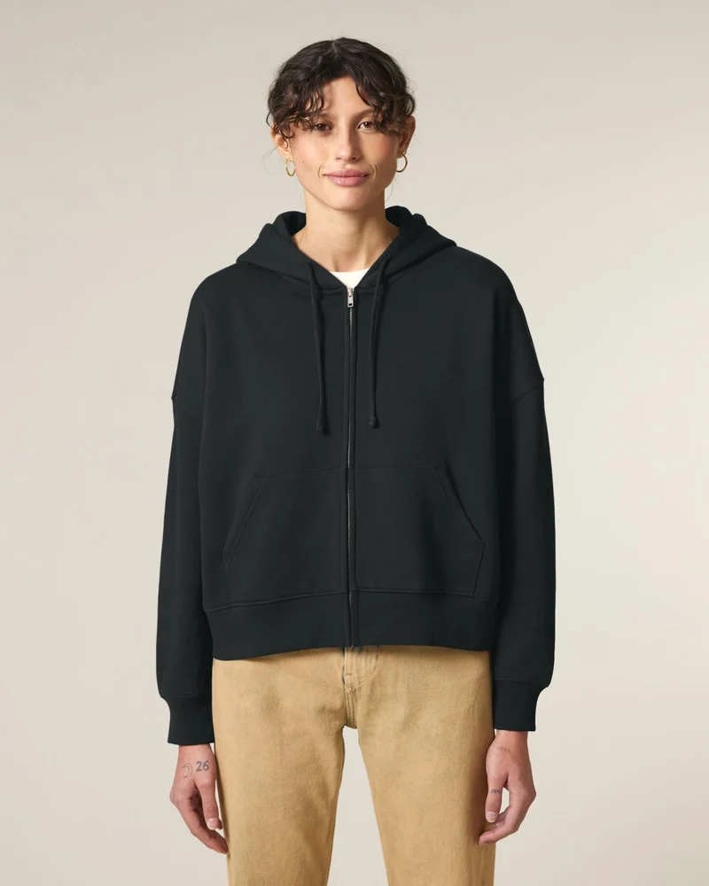 Sweatshirt zippbar Bio-Baumwolle Stanley/Stella Ida zum Personalisieren