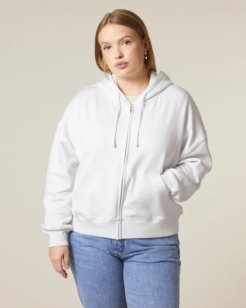 Sweatshirt zippbar Bio-Baumwolle Stanley/Stella Ida zum Personalisieren