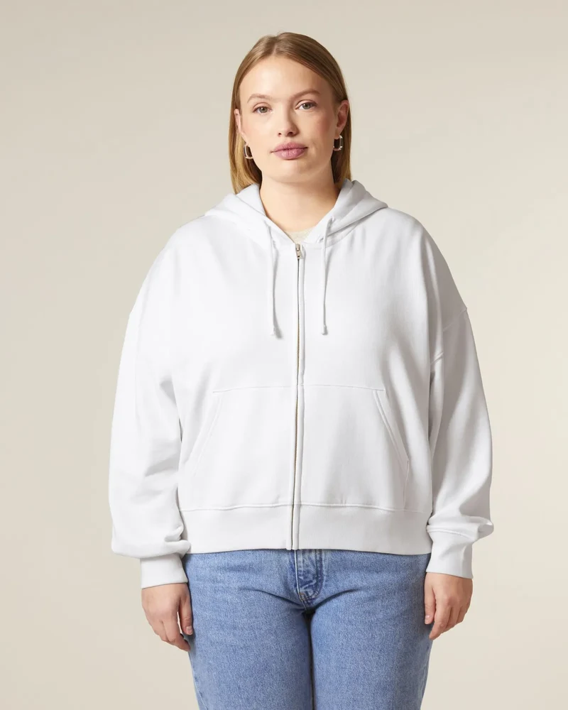 Sweatshirt zippbar Bio-Baumwolle Stanley/Stella Ida zum Personalisieren