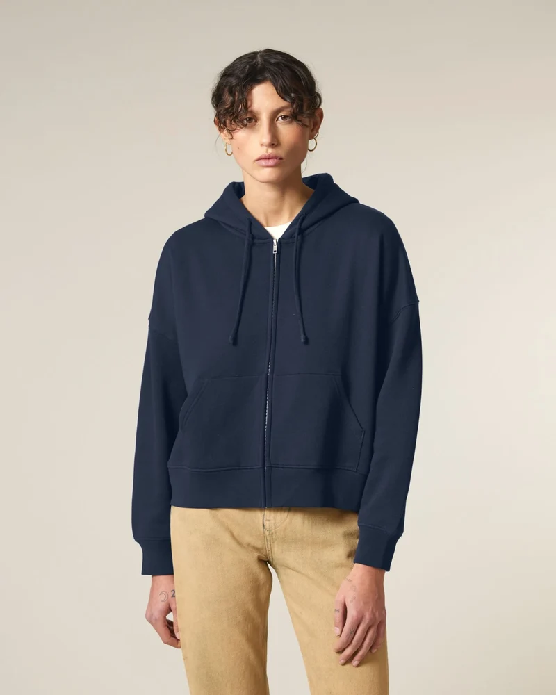 Sweatshirt zippbar Bio-Baumwolle Stanley/Stella Ida zum Personalisieren
