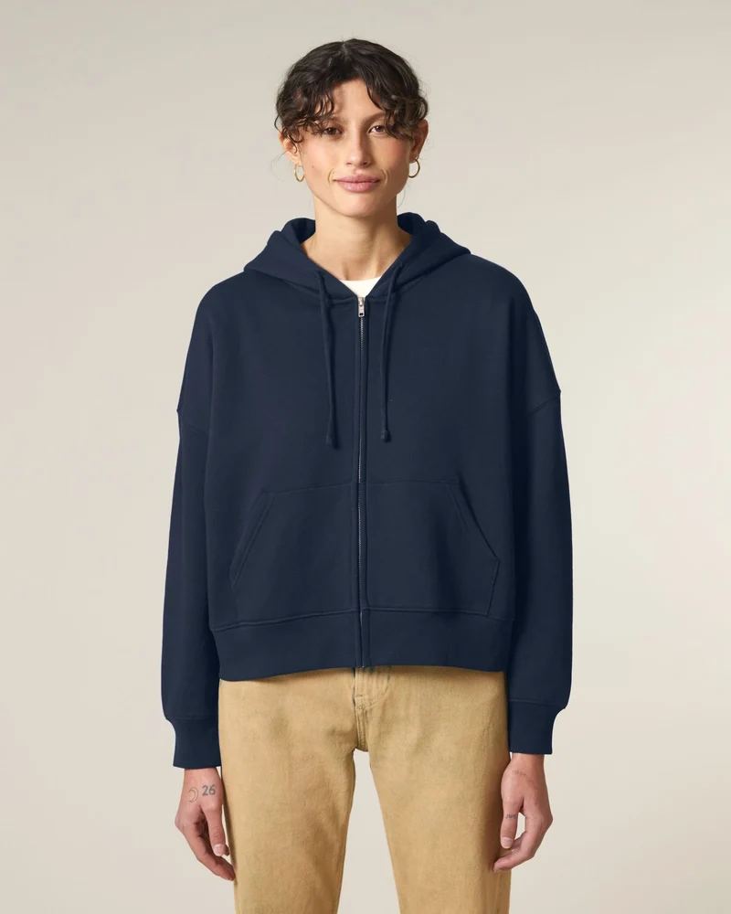 Sweatshirt zippbar Bio-Baumwolle Stanley/Stella Ida zum Personalisieren