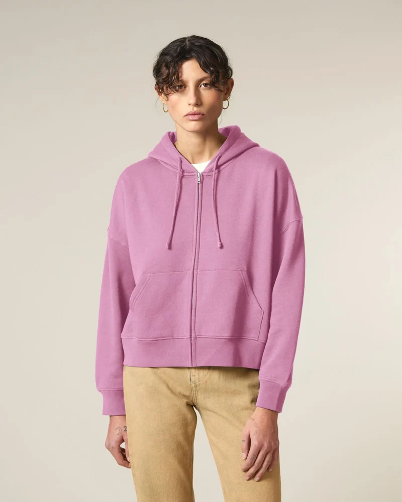 Sweatshirt zippbar Bio-Baumwolle Stanley/Stella Ida zum Personalisieren