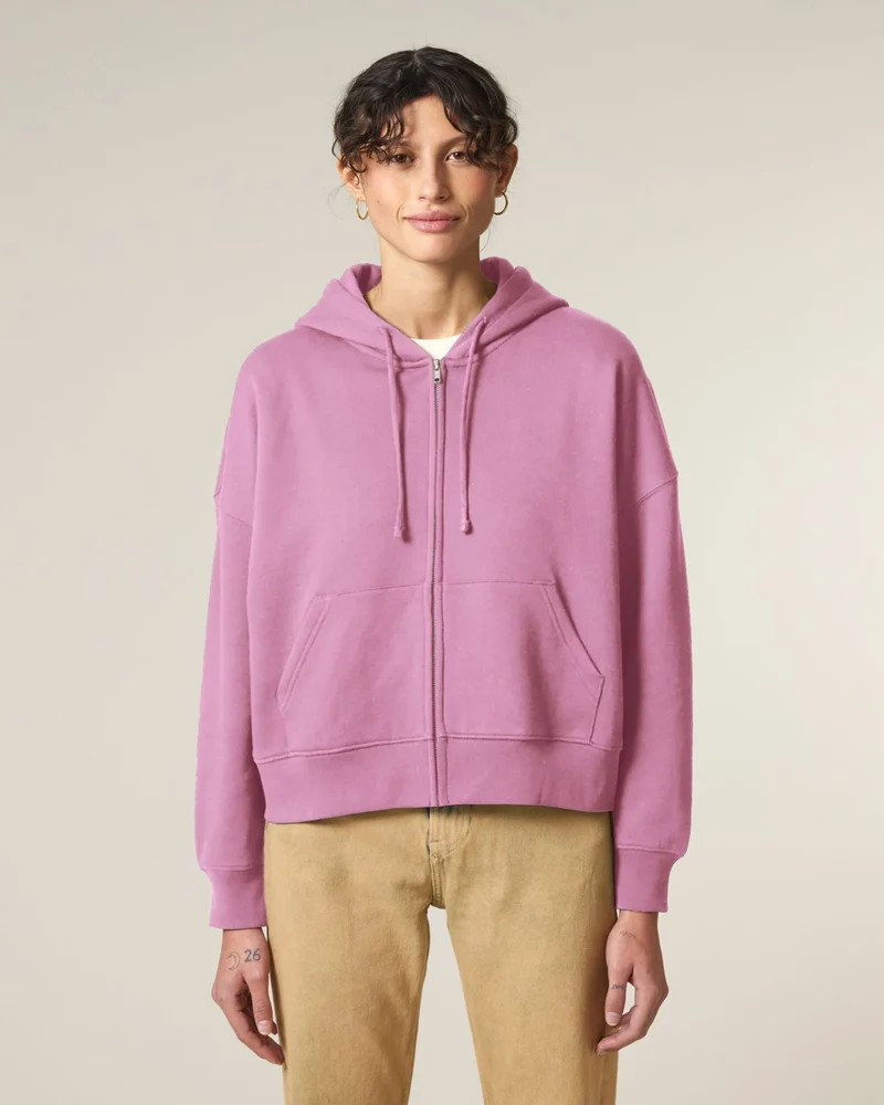 Sweatshirt zippbar Bio-Baumwolle Stanley/Stella Ida zum Personalisieren