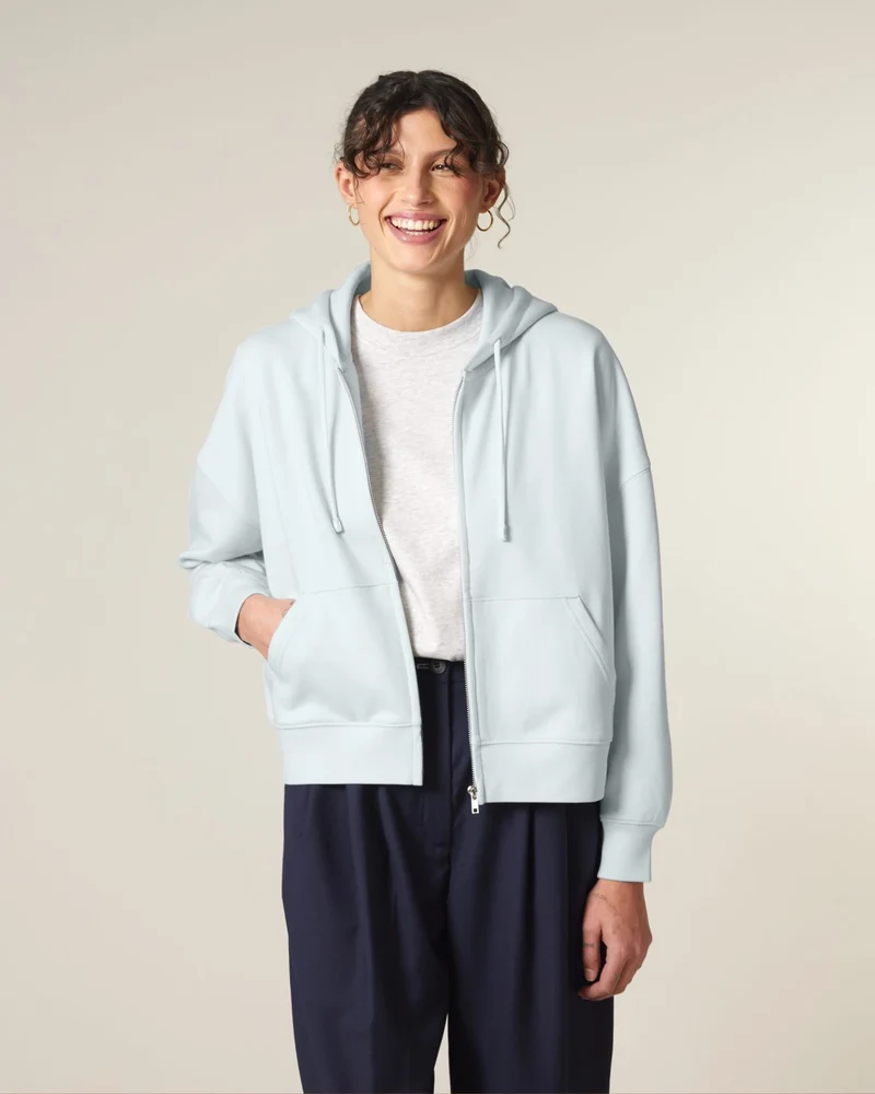 Sweatshirt zippbar Bio-Baumwolle Stanley/Stella Ida zum Personalisieren