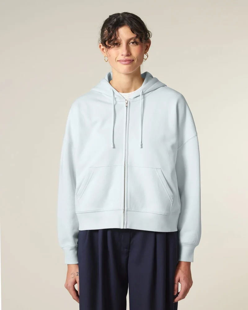 Sweatshirt zippbar Bio-Baumwolle Stanley/Stella Ida zum Personalisieren