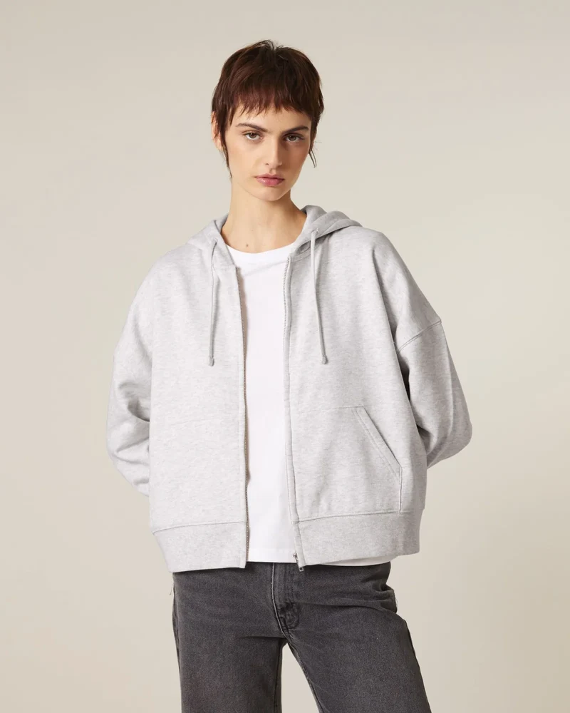Sweatshirt zippbar Bio-Baumwolle Stanley/Stella Ida zum Personalisieren
