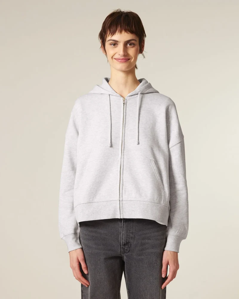 Sweatshirt zippbar Bio-Baumwolle Stanley/Stella Ida zum Personalisieren