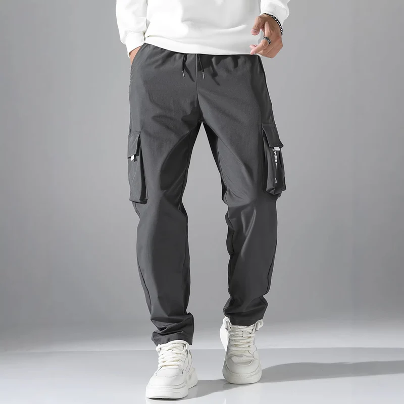 Herren Cargo-Jogginghose mit elastischem Bund, seitlichen Klapp- & Reißverschlusstaschen Drune