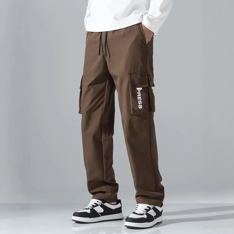 Herren Cargo-Jogginghose mit elastischem Bund, seitlichen Klapp- & Reißverschlusstaschen Drune