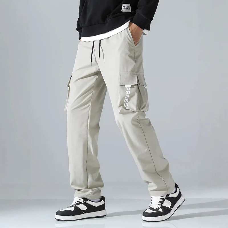 Herren Cargo-Jogginghose mit elastischem Bund, seitlichen Klapp- & Reißverschlusstaschen Drune