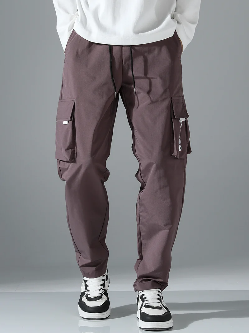 Herren Cargo-Jogginghose mit elastischem Bund, seitlichen Klapp- & Reißverschlusstaschen Drune