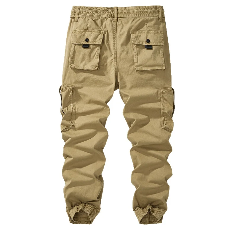 Herren Cargo-Jogginghose mit elastischem Bund, Reißverschluss-Cargotaschen und verstellbarem Saum Drune