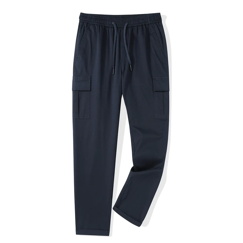 Herren Cargo-Jogginghose mit elastischem Bund, Kordelzug und aufgesetzten Klappentaschen Drune