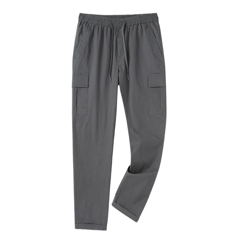 Herren Cargo-Jogginghose mit elastischem Bund, Kordelzug und aufgesetzten Klappentaschen Drune