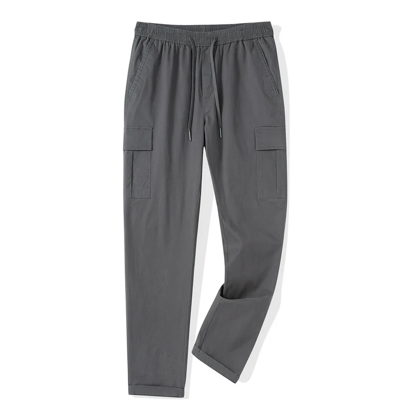 Herren Cargo-Jogginghose mit elastischem Bund, Kordelzug und aufgesetzten Klappentaschen Drune