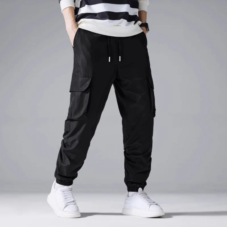 Herren Cargo-Jogginghose mit elastischem Bund, Kordelzug & Multifunktionstaschen Drune