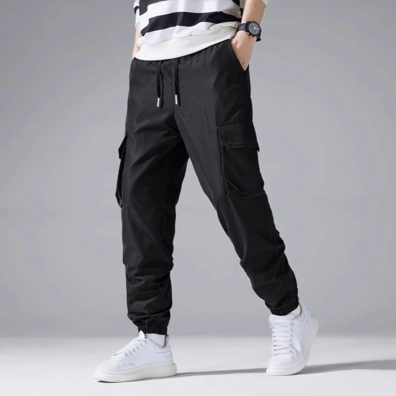 Herren Cargo-Jogginghose mit elastischem Bund, Kordelzug & Multifunktionstaschen Drune