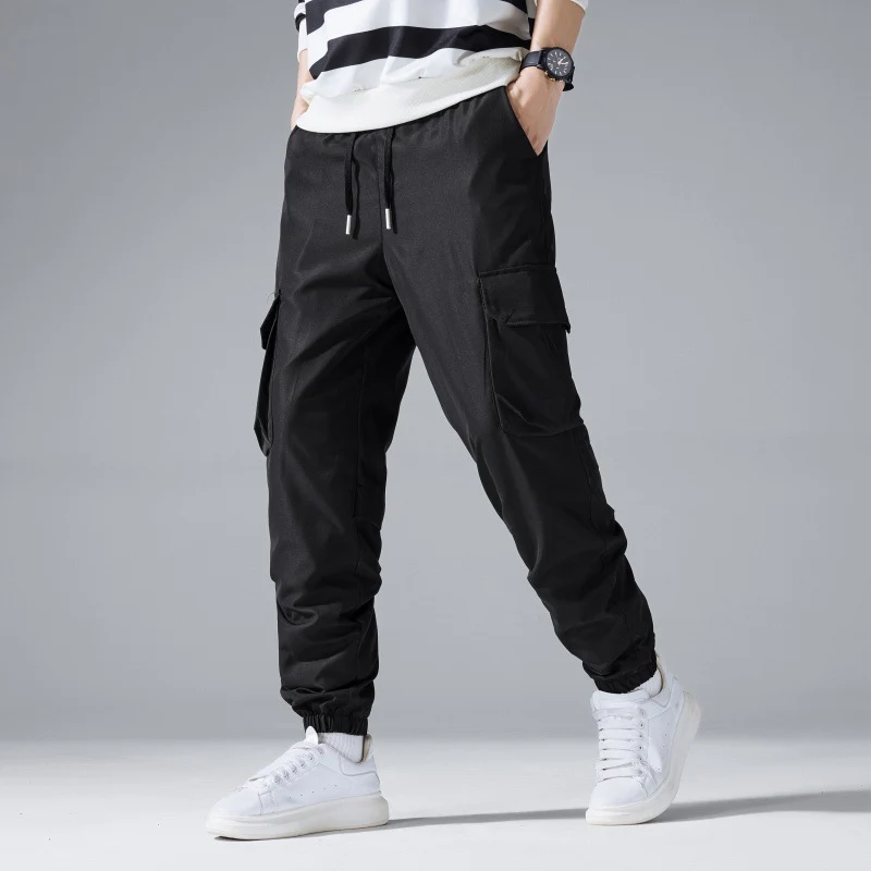Herren Cargo-Jogginghose mit elastischem Bund, Kordelzug & Multifunktionstaschen Drune