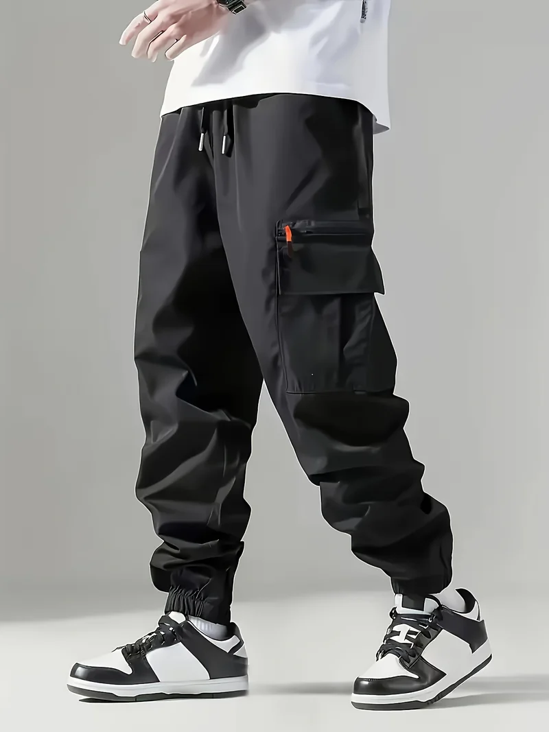 Herren Cargo-Jogginghose im Utility‑Style mit versiegelter Reißverschlusstasche & elastischen Beinbündchen Drune