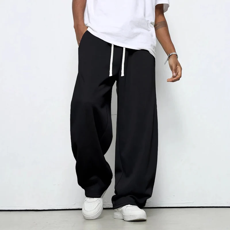 Herren Baggy-Jogginghose im Urban-Utility-Stil mit extra weitem Bein und sichtbarem Kordelzug Drune